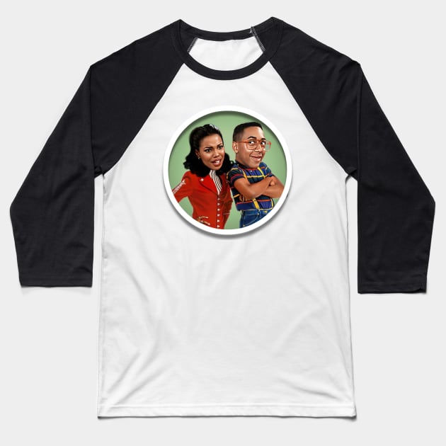 Steve Urkel and Laura Winslow Baseball T-Shirt by Zbornak Designs